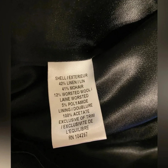 Milly of New York Linen Mohair Wool Blend Black Textured Skirt - Picture 8 of 10